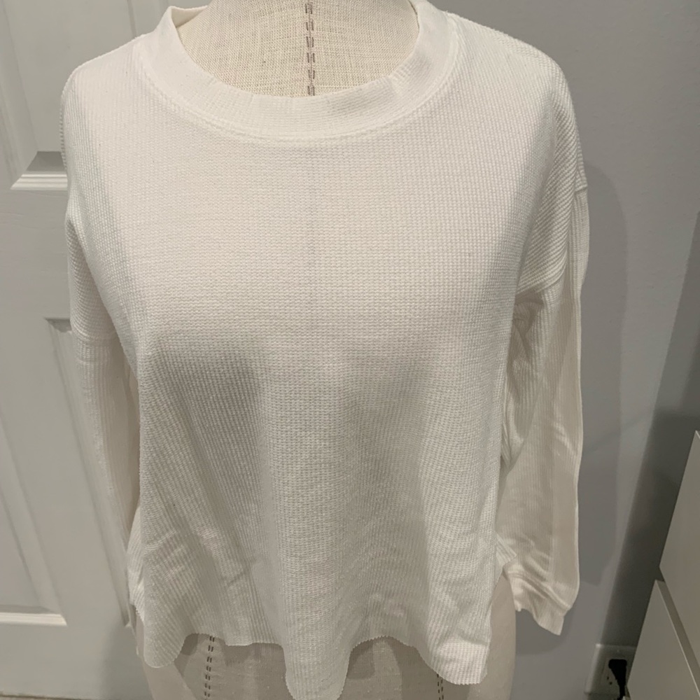 Waffle knit long sleeve